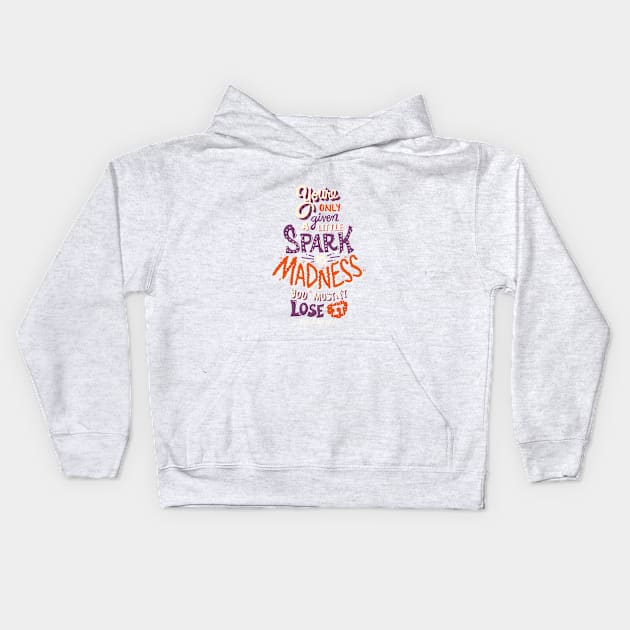 Spark of Madness Kids Hoodie by risarodil